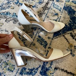 Prada women’s white heels